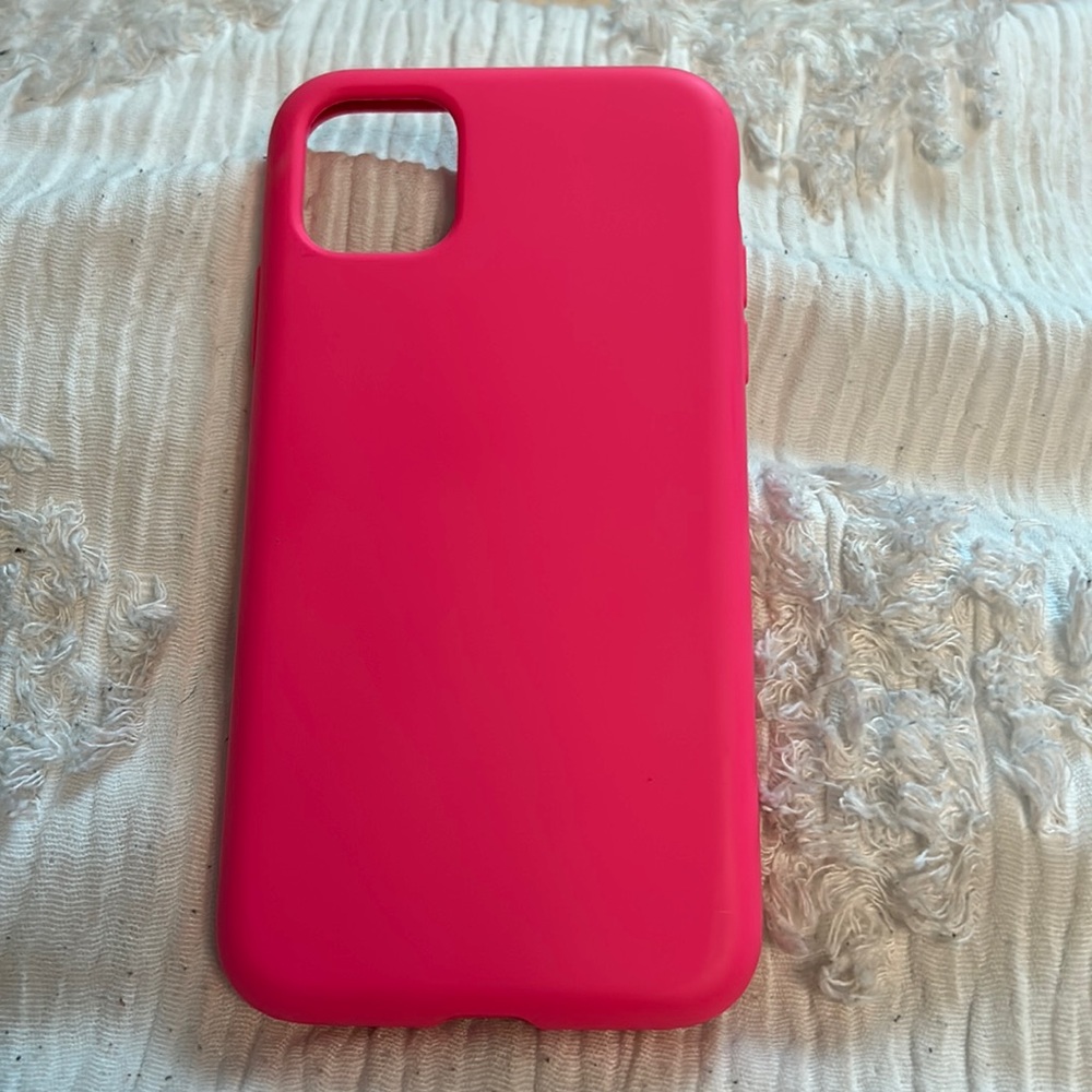 Hot pink iPhone 11 case